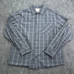 Camisa Billy Reid Para Hombre Grande Estándar Gris A Cuadros Manga Larga Con Botones - Imagen 1 de 7