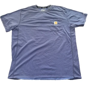 T-shirt CARHARTT Force Relaxed Fit peso medio manica corta tasca uomo XL BLU - Foto 1 di 5