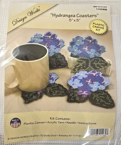 Kit de Posavasos Flores Hortensia Design Works Plástico 1165 - Imagen 1 de 10