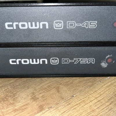 Crown D-45 / D-75A Professional Power Amplifier – Tested & Working  - Image 1 of 4