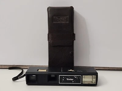 VINTAGE 1970s Vivitar 600 Pocket 110 Film Camera - Point & Shoot w/leather case - Image 1 of 4