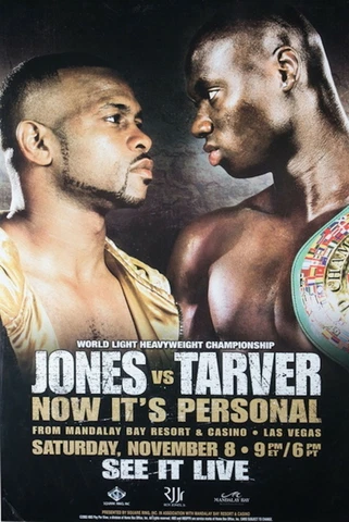 Original Vintage Roy Jones Jr. vs. Antonio Tarver Boxing Fight Poster Cover