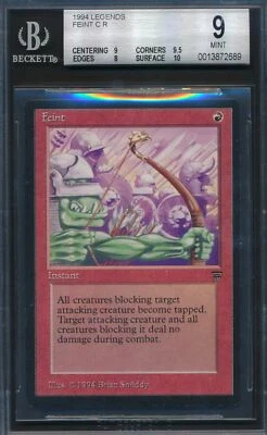Legends Feint BGS 9 Graded Magic MTG (2689) -magicgraders- - Image 1 of 3