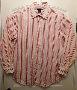 J FERRAR MULTI COLOR STRIPE BUTTON DOWN LONG SLEEVE MENS XLT SHIRT (A8017) - Picture 1 of 7
