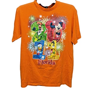 Disney 2011 Florida Camiseta Mickey Pluto Donald Goofy Naranja Adulto Camiseta Grande - Imagen 1 de 6