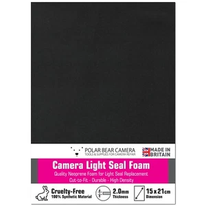 Camera Light Seal Foam 2mm NON-ADHESIVE Repair Sheet 21cmx15cm UK MADE - Picture 1 of 3