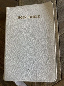 Holy Bible Oxford Press used white leather cover. Authorized King James Version. - Picture 1 of 11