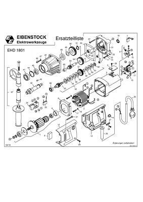 EIBENSTOCK ELEKTROWERKZEUGE Eibenstock Ersatzteile für EHD 1801 Diamant-Trocken-Kernbohrmaschine