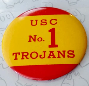 Vintage USC No. 1 Trojaner #1 Button Pinback Anstecknadel 3,5" - Bild 1 von 2