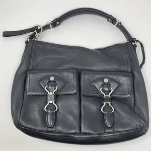 Cole Haan Black Pebbled Leather Handbag 14" x 10" - Picture 1 of 24