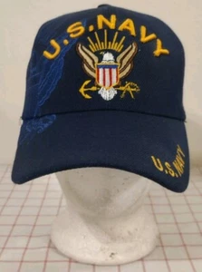 US Navy Cap Mütze blau Herren Damen verstellbar bestickt Eagle Warriors - Bild 1 von 6