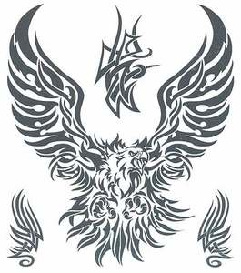 EAGLE SUPER SIZE EXTRA LARGE 7.50 x 6.50 AWESOME Temporary Tattoo - Picture 1 of 1