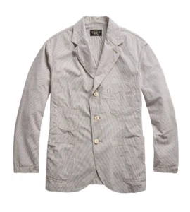 Abrigo deportivo Ralph Lauren RRL a rayas algodón Seersucker chaqueta blazer nuevo $690 - Imagen 1 de 3