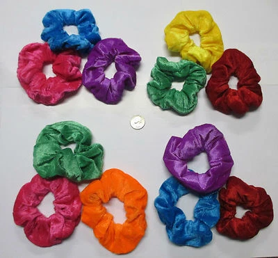 Lot of 3 Velvet  Scrunchies-- Women aceesories,Hair  Twister Pony tail Hholders  - Image 1 of 2
