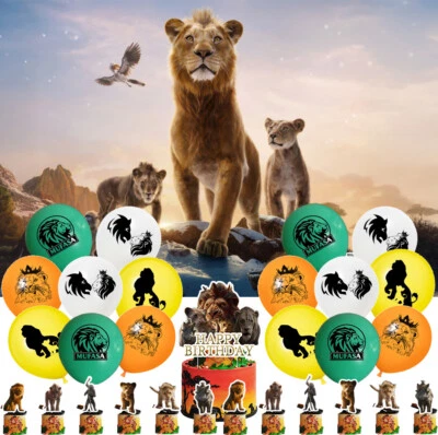 Mufasa The Lion King Party Supplies Set Balloons Cake Toppers Banner - Image 1 of 4