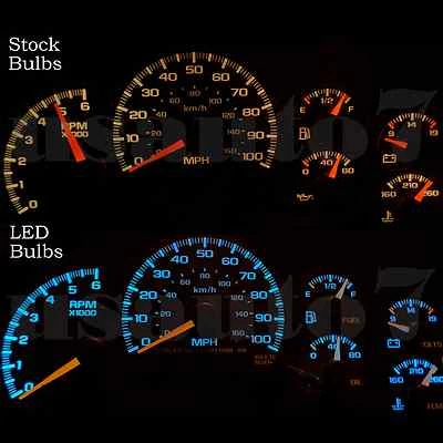 Dash Cluster Gauge AQUA BLUE LED LIGHTS KIT Fits 99-02 Chevy Silverado 1500 2500 Foto 1 de 4