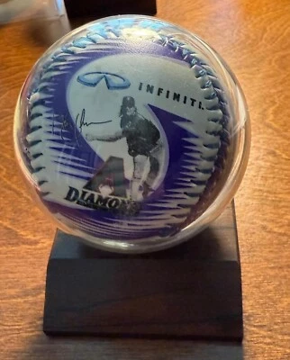 Randy Johnson Arizona Diamondbacks Cy Young Baseball  2001 SGA - NEW with stand - Image 1 of 4