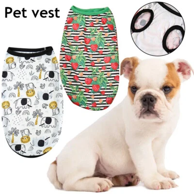 Pet Dog Clothes T Shirt Vest Clothing Puppy Cat Cute Printed Costume Apparel ❥ ↔ - Image 1 of 4