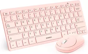 Pink Wireless Keyboard and Mouse Ultra Thin Keys Compact Keyboard Mouse Co... - Picture 1 of 8