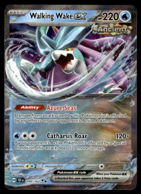 Pokemon TCG SV05: Temporal Forces #050/162 Walking Wake ex NM - Image 1 of 2