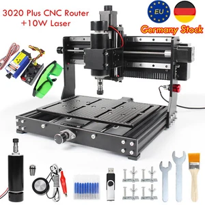 【DE】3020 Plus CNC Laser Pcb Milling Machine Wood Router GRBL Software+10W Laser - Bild 1 von 16