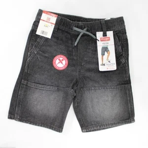 Wrangler Boys Black Flexible Drawcord Skater Relaxed Denim Shorts Size S NWT - Picture 1 of 5