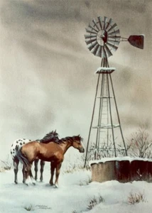 ACEO Limited Ed. OLD WINDMILL by Sharon Sharpe - Picture 1 of 1