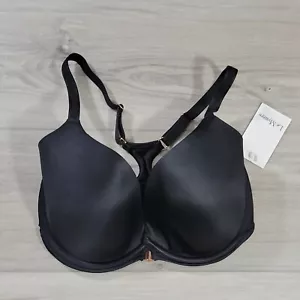 Le Mystere Bra 32F Womens Sheer Illusion Racerback Black New - Picture 1 of 7