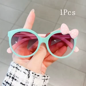1-2PCS Adtosdocument Night Sunglasses Bow Decor Big Frame Teen Boys Girls Outdoo - Picture 1 of 18