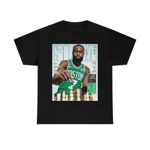 Slam Cover Tee Shirt Boston Celtics Jaylen Brown Power Moves Cover