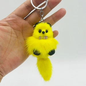 New Creative Personality Plush Raccoon Key Ring Fashion Bag Pendant Cute Charm-v - Picture 1 of 13