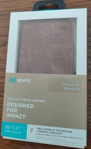 Estuche de cuero Speck Presidio Folio para iPhone Xs iPhone X-NUEVO - Imagen 1 de 2