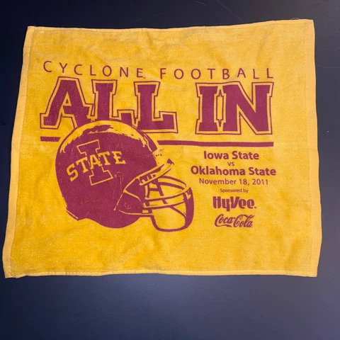IOWA STATE CYCLONES vs #2 Oklahoma STATE COWBOYS 2011 Souvenir Fan Rally Towel Cover