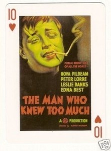 Peter Lorre The Man Who Knew Too Much Euro Playing Card
