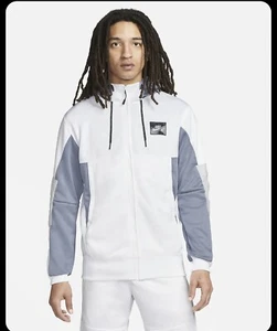 Nike Air Max NSW Zip Hoodie Jacket Poly Fleece White DO7234-100 Men’s Size XL - Picture 1 of 8