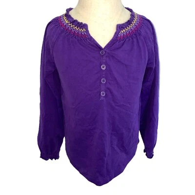 Blusa Hanna Andersson Talla 110 o 5 años Púrpura 100% Algodón  Foto 1 de 4