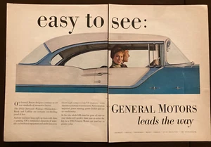 1955 GENERAL MOTORS/CHEVROLET/PONTIAC/ETC 2-Page color Time Magazine Print Ad - Picture 1 of 2