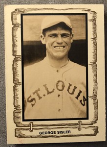 1983 Cramer Sports Baseball Legends George Sisler Card #108 HOF Low-Grade