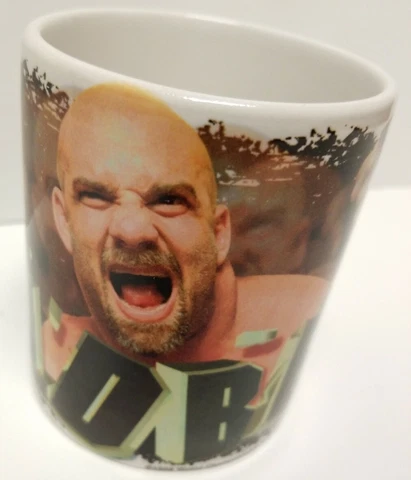 Vintage 1998 WCW World Championship Wrestling Bill Goldberg Porcelain Coffee Mug Cover
