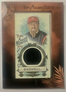 2019 Allen and Ginter FRAMED MINI RELIC - JEFF BAGWELL