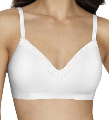 NWT Hanes Women's SmoothTec ComfortFlex Fit Wirefree Bra MHG199 White 3XL - Image 1 of 4