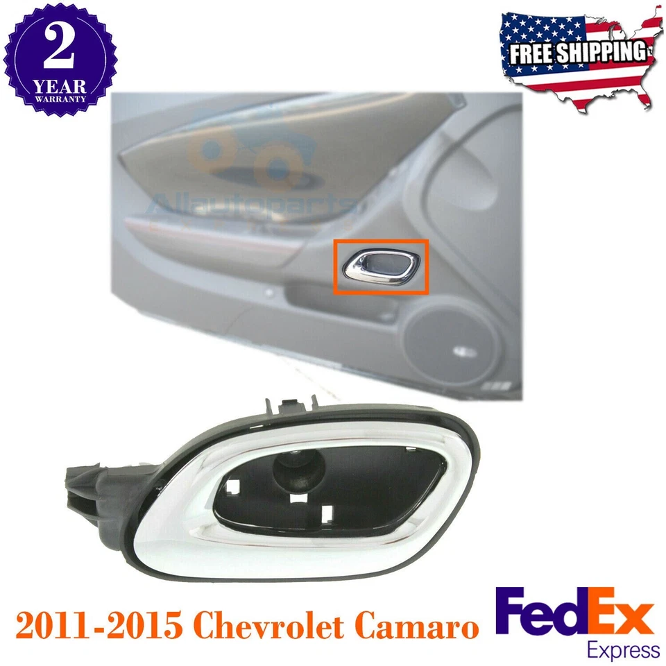 Хромированная внутренняя дверная ручка со стороны водителя для Chevrolet Camaro 2011-2015 годов выпуска - Изображение 1 из 4