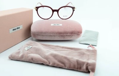 Miu Glasses Frame Model Dreamcast 04P 50-19 140 Ush 1O1 Maroon Gold Design Lady - Image 1 of 4