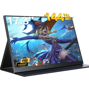UPERFECT 17.3" Up To 144Hz Portable Gaming Monitor AMD FreeSync Premium 1080P - Picture 1 of 10