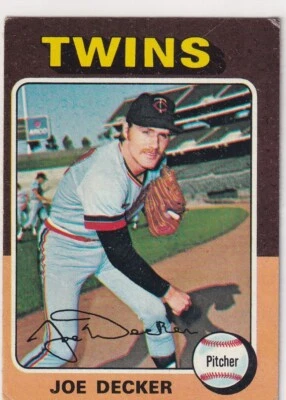 1975 TOPPS JOE DECKER MINNESOTA TWINS #102 (REVIEW PICS) (VG-EX) (AA)-278 - Image 1 of 2