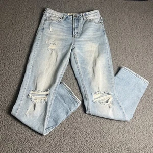 Hidden Los Angeles Women' 26 Blue Bailey Distressed Boyfriend Denim Jeans - Bild 1 von 21