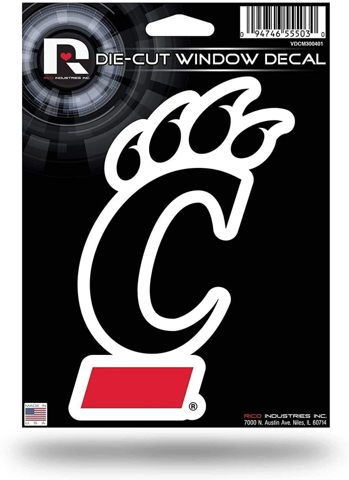 Cincinnati Bearcats 5x6 Vinyl Die Cut Decal Sticker Emblem University of