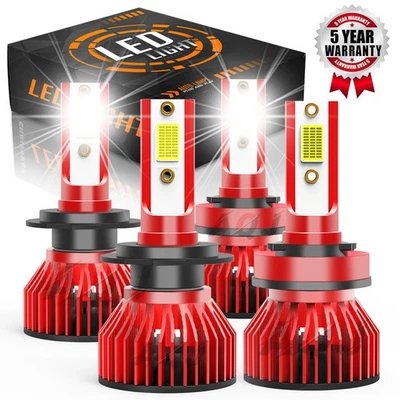 For Porsche Macan 2015-2016 4x H7 H11 LED Headlight Light Bulbs Kit 6000k A+++ — 第 1/4 张图片