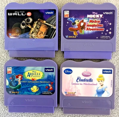 WALL-E + MICKY + ARIELLE + Cinderella * V.SMILE V-tech -  4X  Spielmodule*SUPER* - Bild 1 von 4