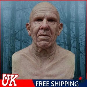 Halloween Creepy Masks Novelty Full Head Mask Latex Old Man for Party Masquerade - Picture 1 of 14